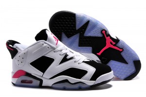 2015 Air Jordan 6 Low Fuchsia Flash White Black Sport Fuchsia