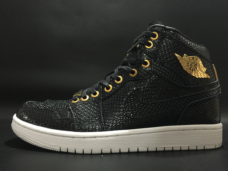 Air Jordan 1 Pinnacle Black Gold Shoes