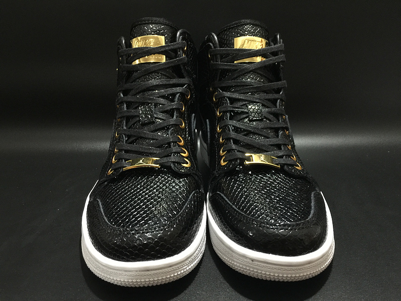 Air Jordan 1 Pinnacle Black Gold Shoes