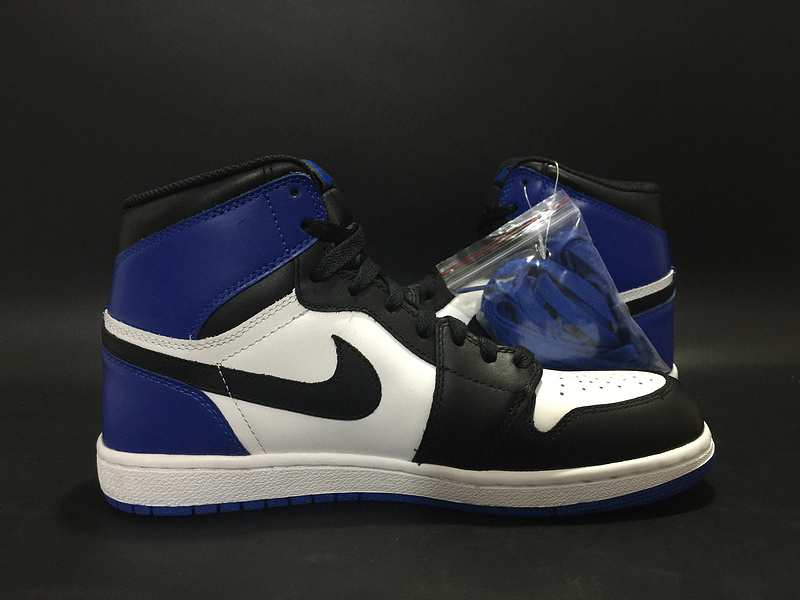 Air Jordan 1 x Fragment Design Black White Blue Shoes