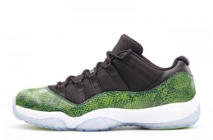 Air Jordan 11 Retro Low Green Snakeskin Black Nightshade White Volt Ice