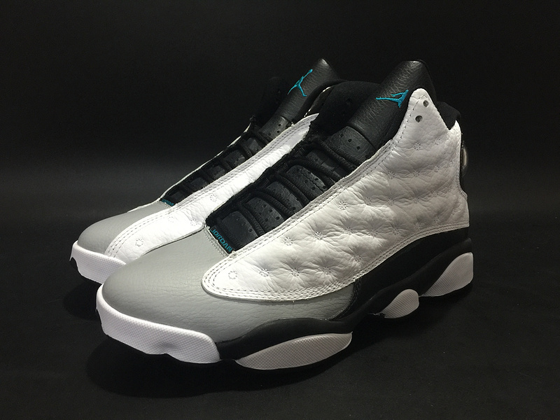 Air Jordan 13 Hologram White Black Grey Shoes