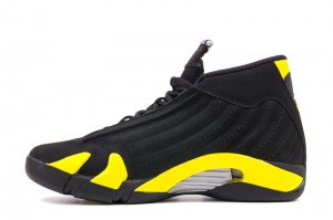 Air Jordan 14 Retro Thunder Black Vibrant Yellow White 2014 July