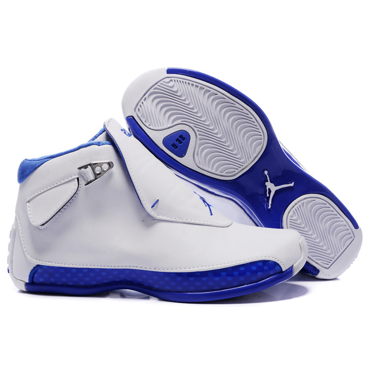 Air Jordan 18 Shroud High White Blue For Women