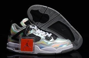 Air Jordan 4 IV Retro Prism Metallic Silver Black White