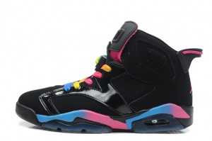 Air Jordan 6 VI Retro Black Pink Flash Marina Blue