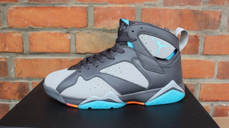 Air Jordan 7 Bobcats Barcelona Days Grey Black Blue Shoes