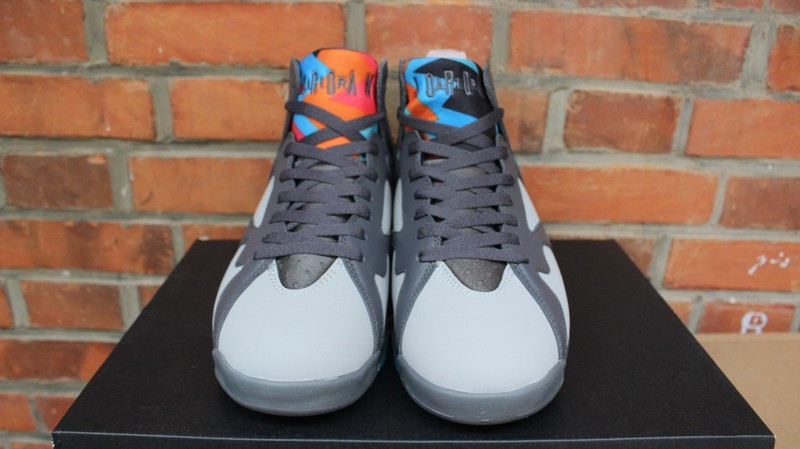 Air Jordan 7 Bobcats Barcelona Days Grey Black Blue Shoes