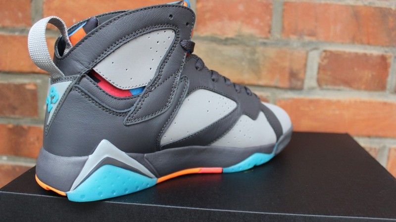 Air Jordan 7 Bobcats Barcelona Days Grey Black Blue Shoes