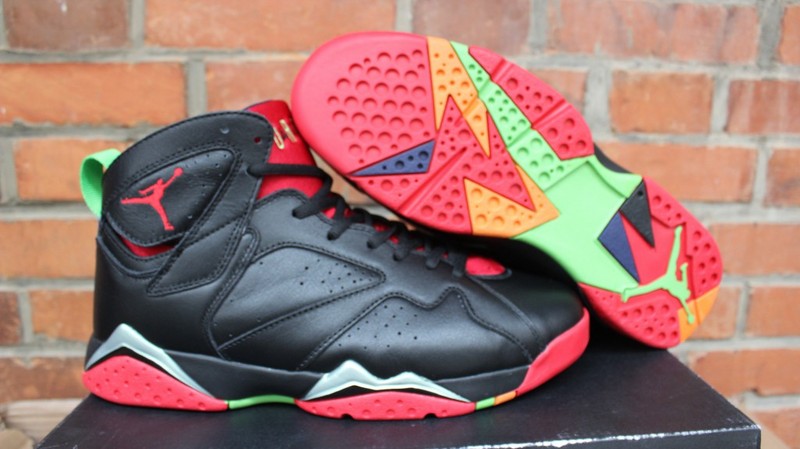 Air Jordan 7 Marvin The Martian Black Red Green Shoes