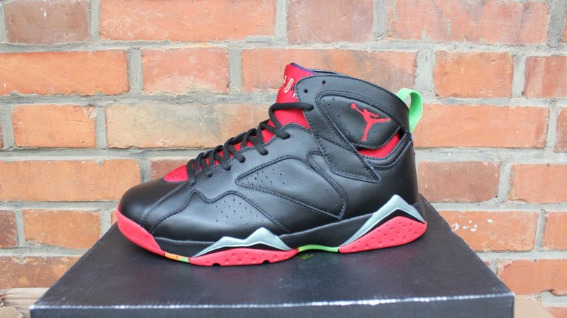 Air Jordan 7 Marvin The Martian Black Red Green Shoes