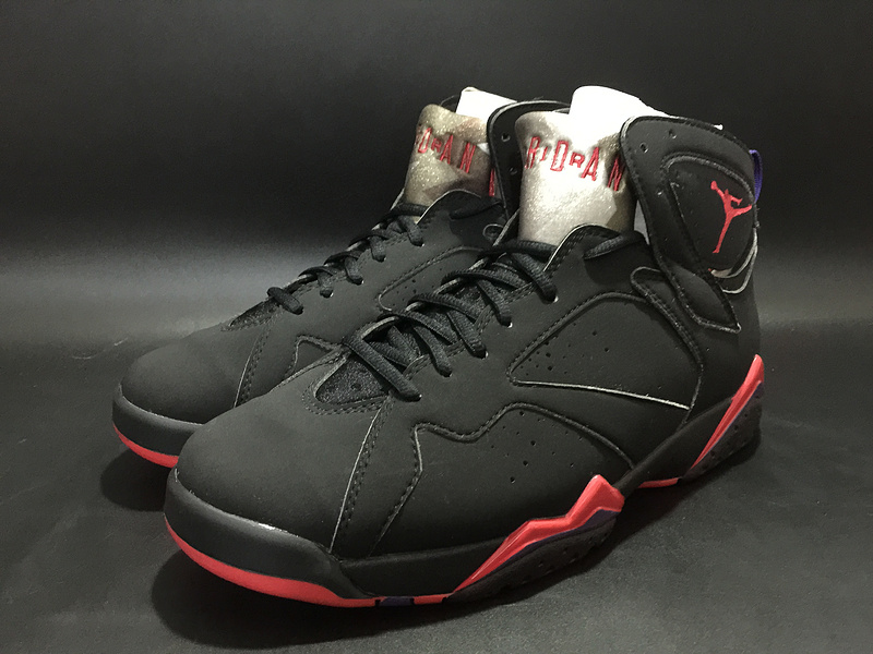 Air Jordan 7 Retro Raptors Black Red Purple Shoes