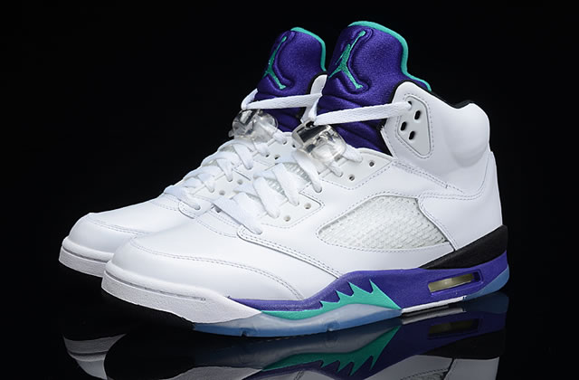 Air Jordan V 5 Retro Grape White Purple