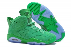 New Cheap Air Jordan 6 Suede All Green