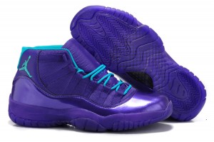 Newest Air Jordan 11 Retro Hornets Purple Teal