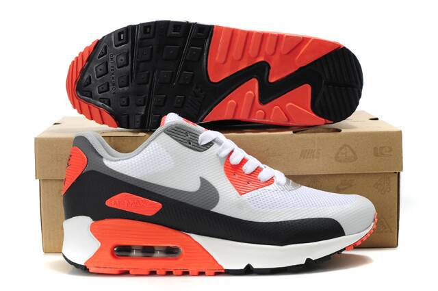 Nike Air Max 90 HYP PRM White Grey Black Orange Shoes