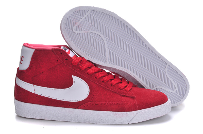 Nike Blazer High Dark Red White Shoes
