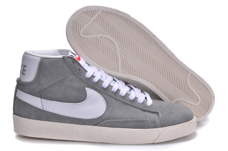 Nike Blazer High Light Grey White Shoes