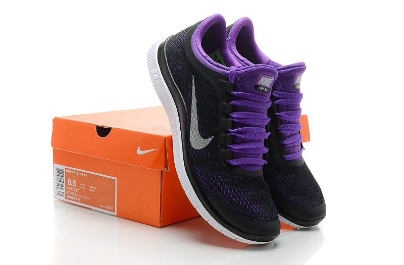 Nike Free Run 3.0 V5 Black Purple Shoes